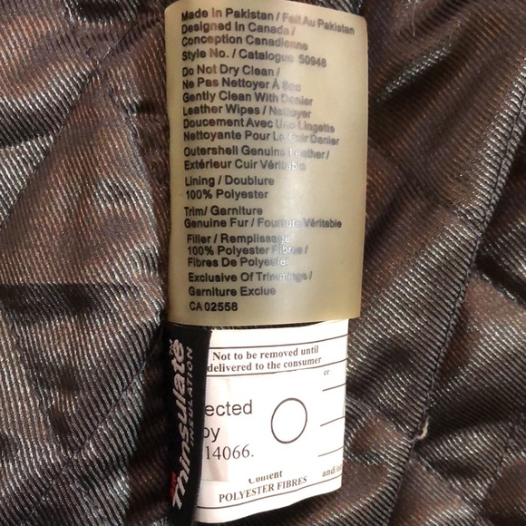 Danier Grey Insulated Leather Coat - Picture 13 of 16